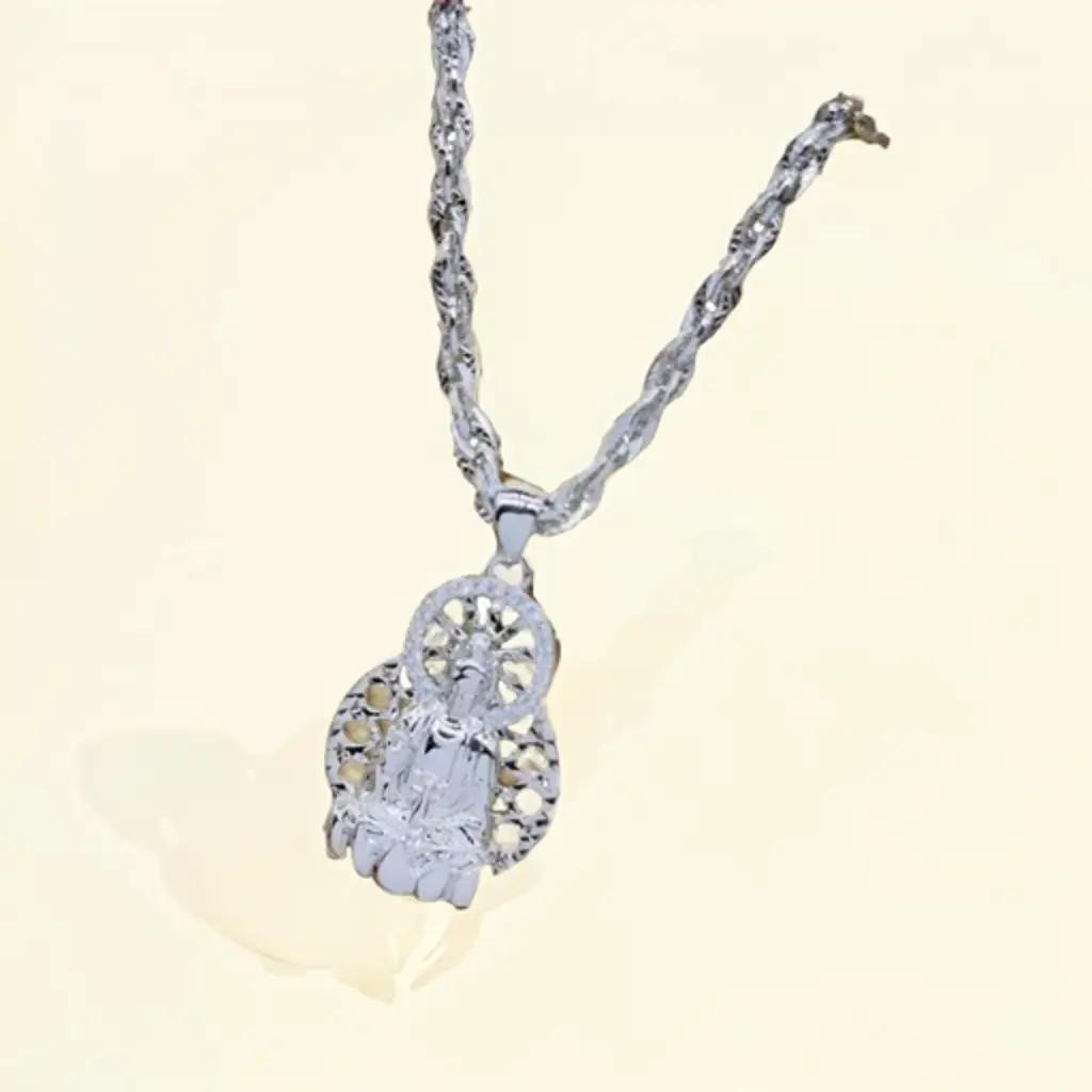 [May jewels] Dây chuyền Mạ bạc Mặt Phật Quan Thế Âm - Vòng Cổ Cho Bà Và Các Chị Em_thumbnail_2