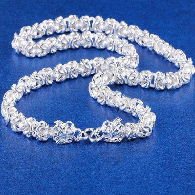 [May jewels] Dây Chuyền Rồng Mạ Bạc Mặt Hình Đầu Rồng Trang Sức Vòng Cổ dành cho Nam_thumbnail_7