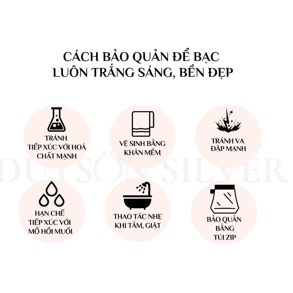 [May jewels] Dây Chuyền Lá Vuông - Vòng Cổ Bạc Ý Xoắn Vuông Xi Bạch Kim - Trang sức mỹ ký dành cho cả nam và nữ_thumbnail_4