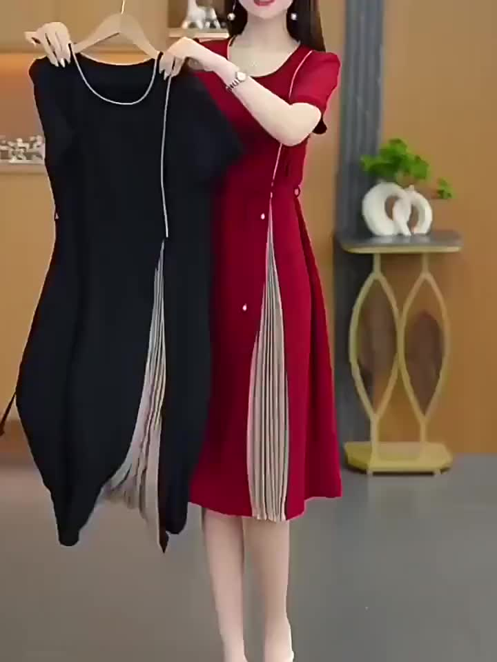 14859-Đầm xòe phối tà dập ly cutout cách điệu (voan, lót)_thumbnail_0