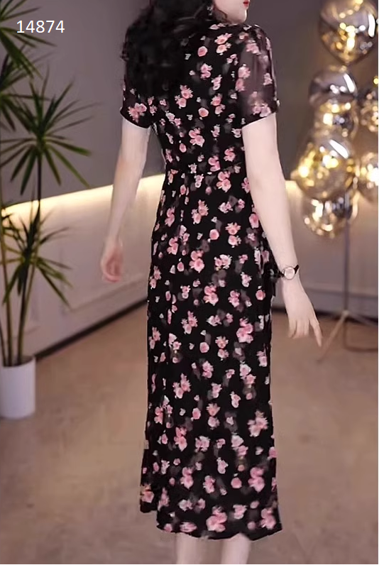 14874-Đầm voan hoa eo kết phụ kiện cách điệu (voan, lót)_thumbnail_2