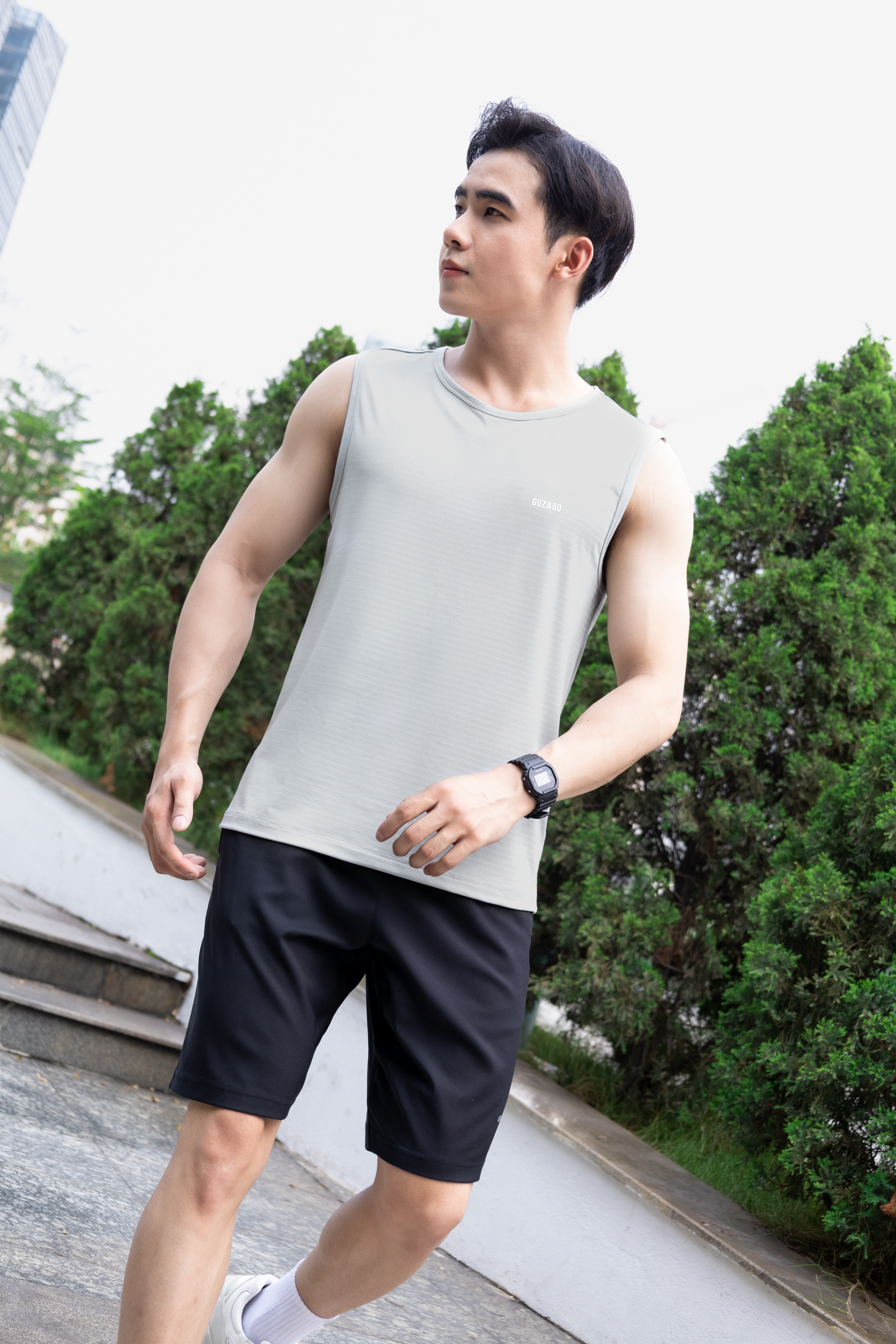 Bộ Tanktop GUZADO Ba Lỗ Thể Thao Mặc Nhà Thoải Mái BTT01
