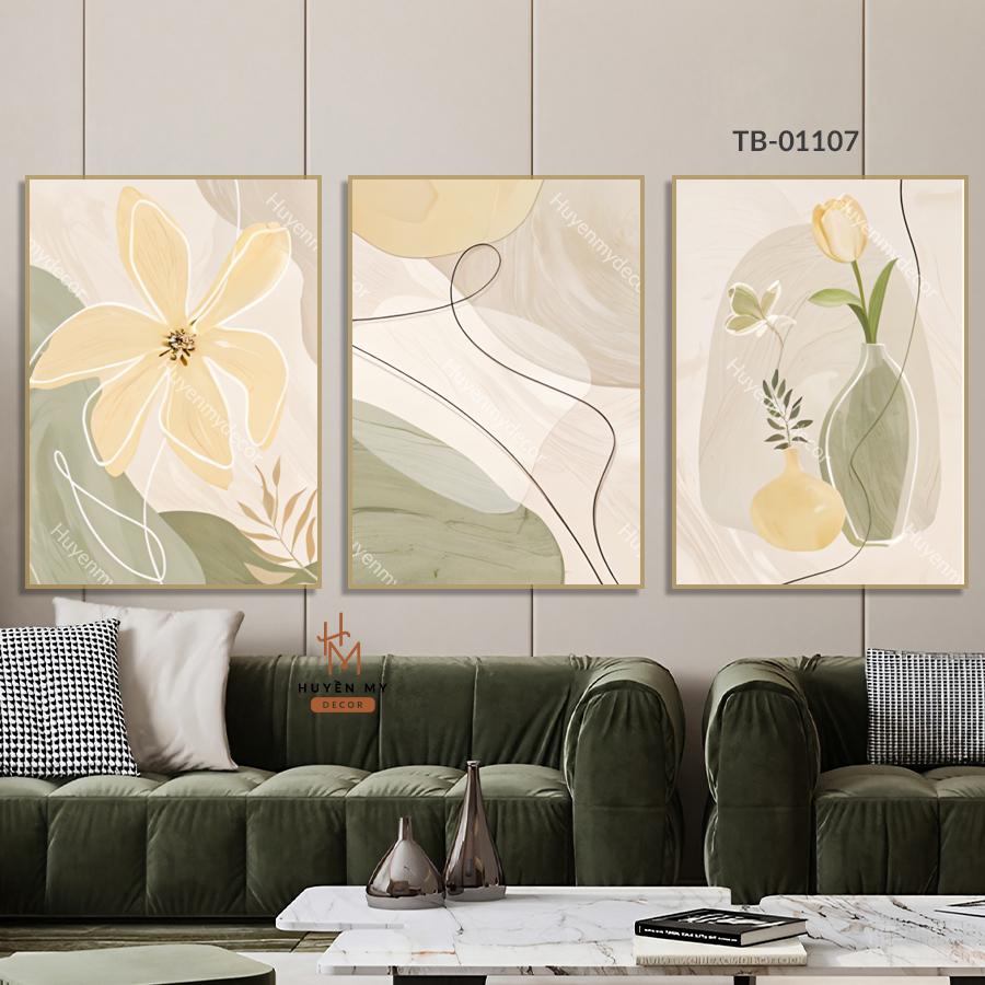 Bộ 3 Tranh Treo Tường Canvas, Nhiều Mẫu Hiện Đại, Trang Trí Phòng Khách, Phòng Ngủ, Phòng Bếp - Huyền My Decor