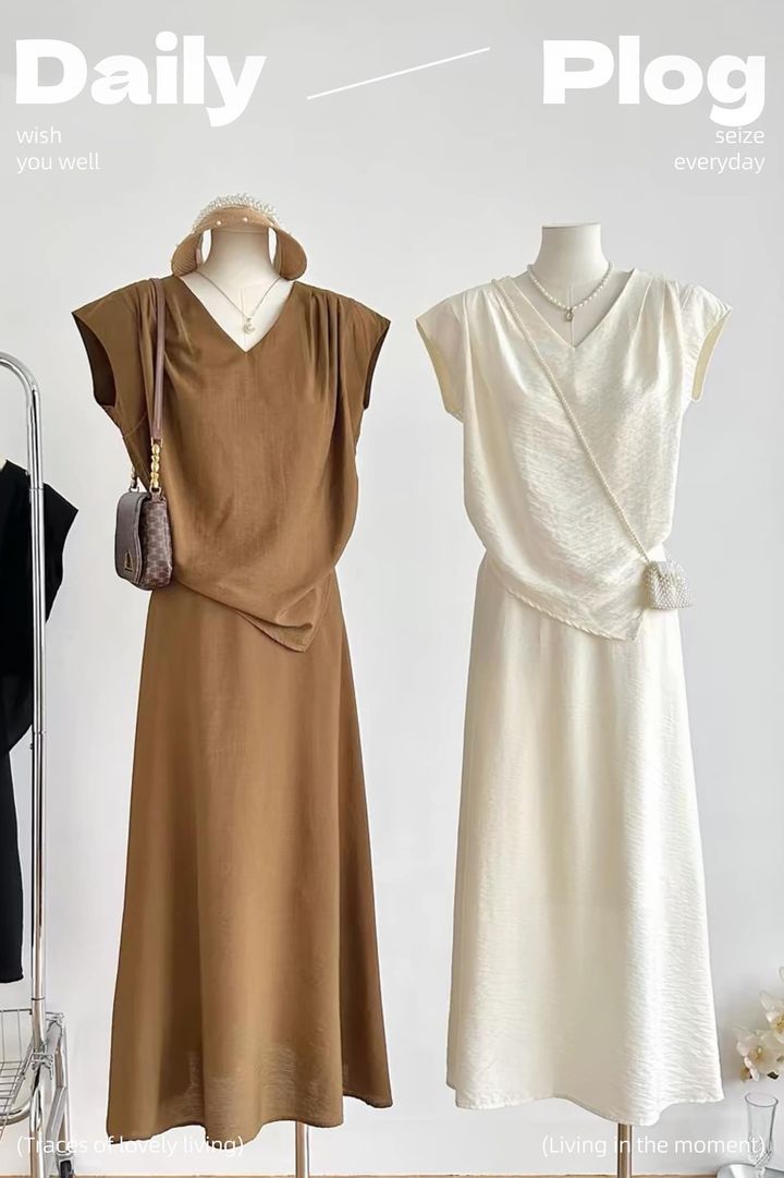 set bộ tơ đũi cách điệu vạt chéo