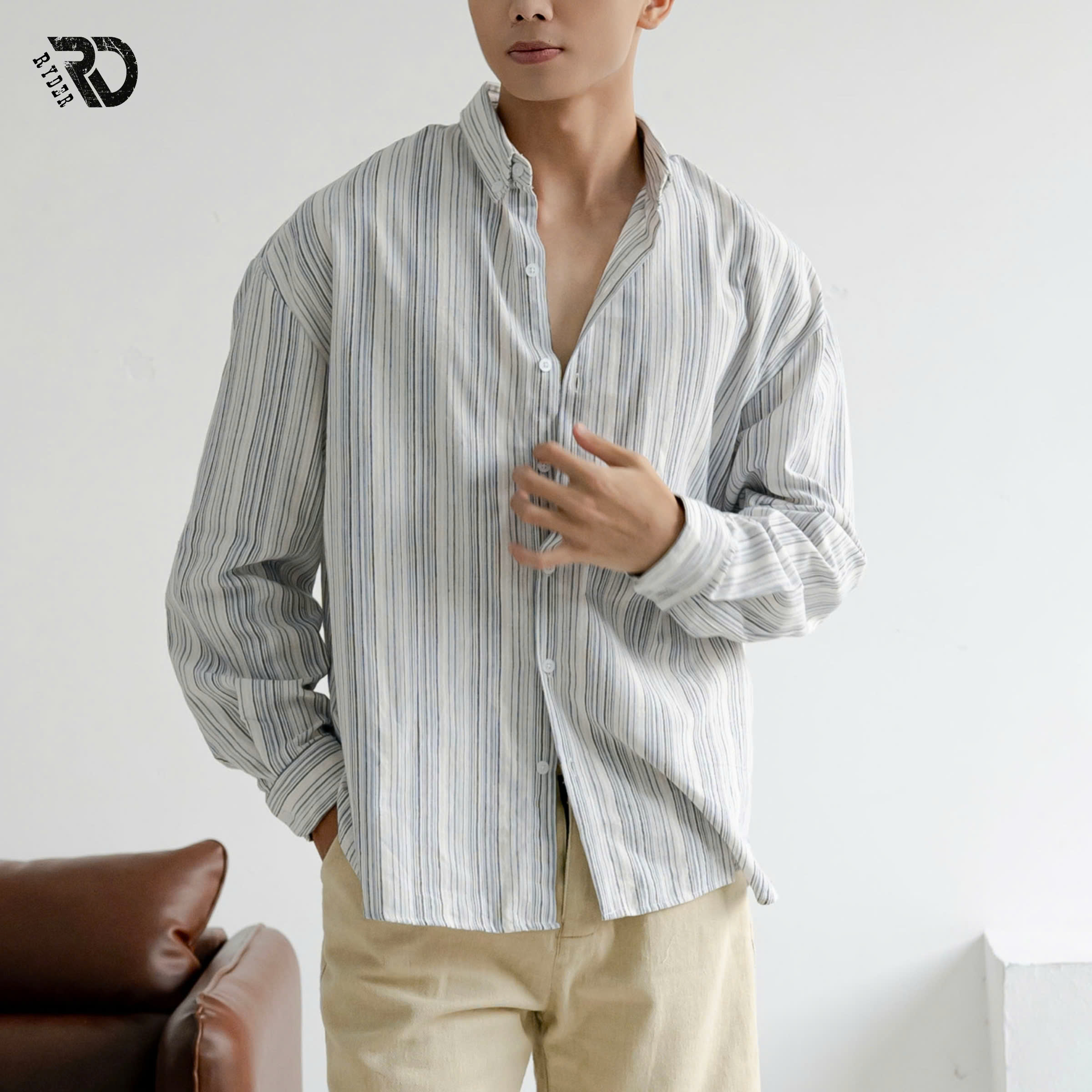 Sơ mi Ryder Striped Linen Shirt SM06