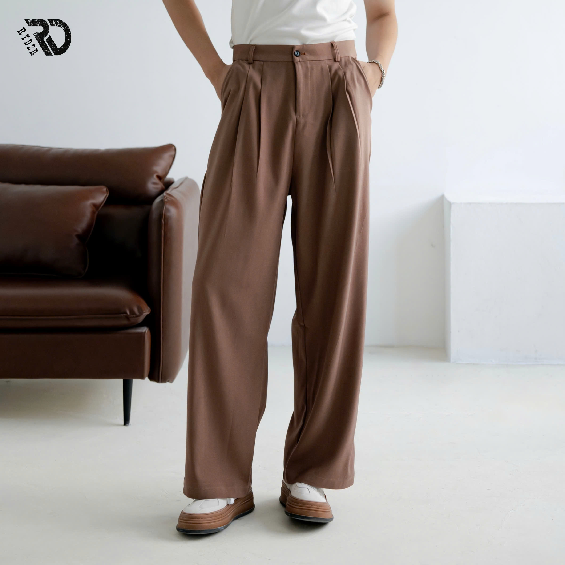 Quần vải Alex Wide-Leg Trousers QV01