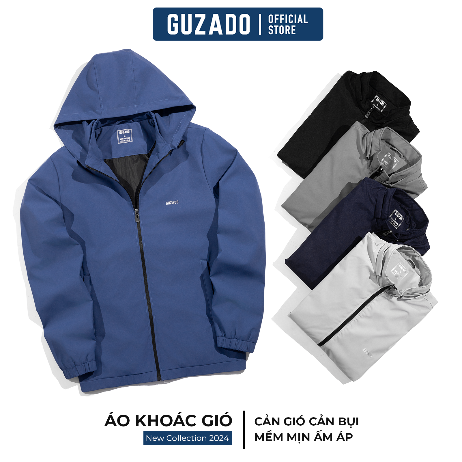 Áo Khác Gió Nam GUZADO Cản Gió Tốt GAKG15
