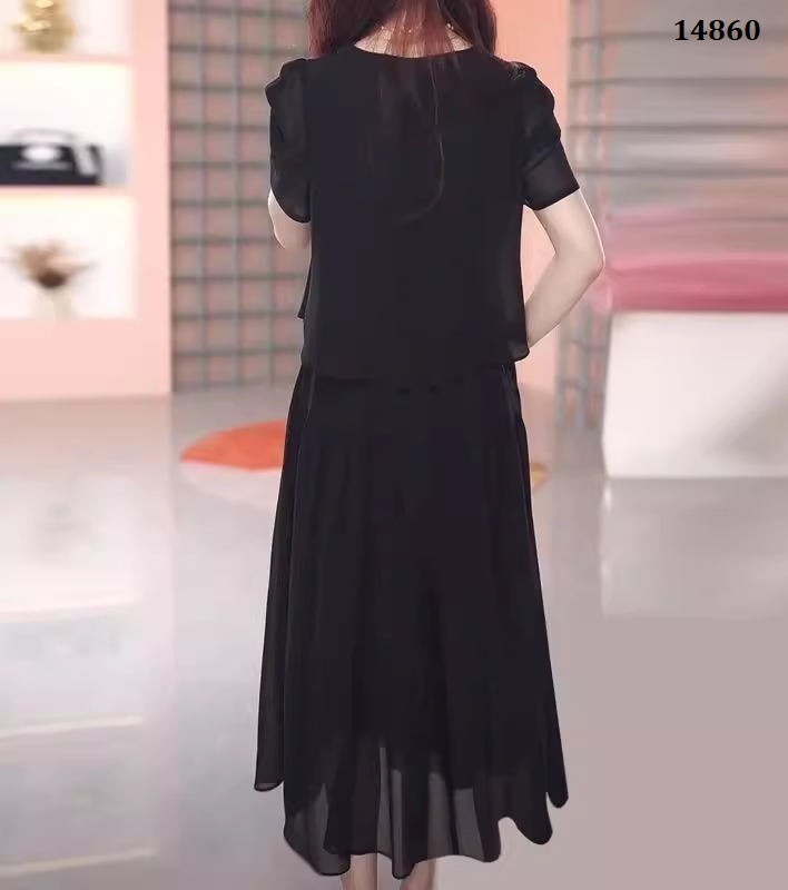 14860-Đầm voan đen giả rời kết hoa cách điệu ( voan, lót)_thumbnail_1