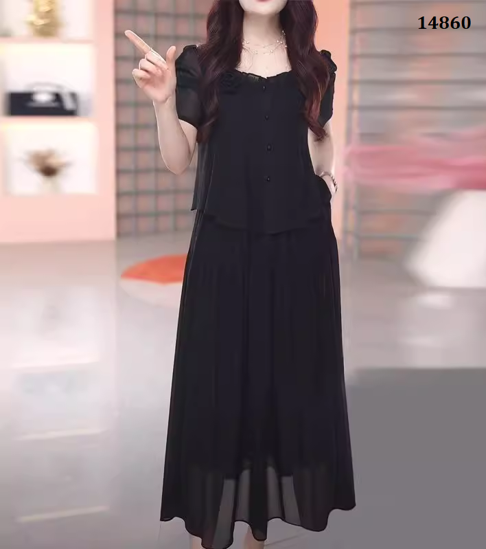 14860-Đầm voan đen giả rời kết hoa cách điệu ( voan, lót)_thumbnail_0