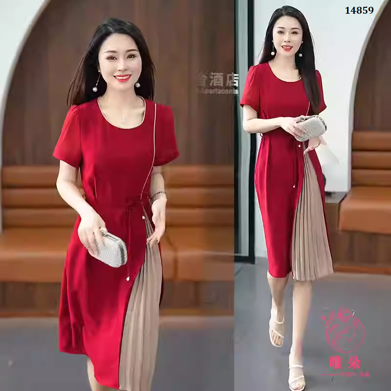 14859-Đầm xòe phối tà dập ly cutout cách điệu (voan, lót)_thumbnail_2