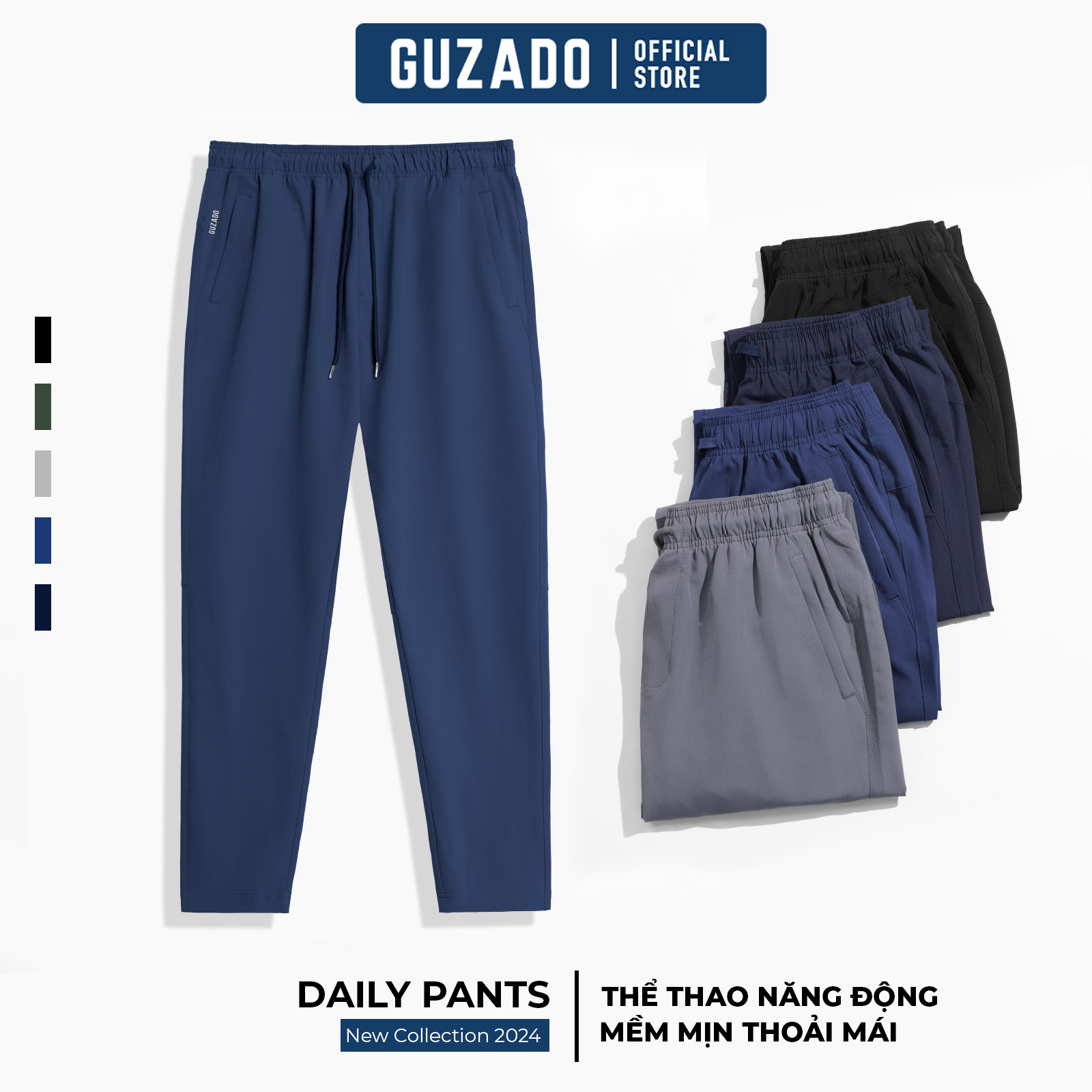 Quần Nam GUZADO Dáng Suông Thể Thao GDC01