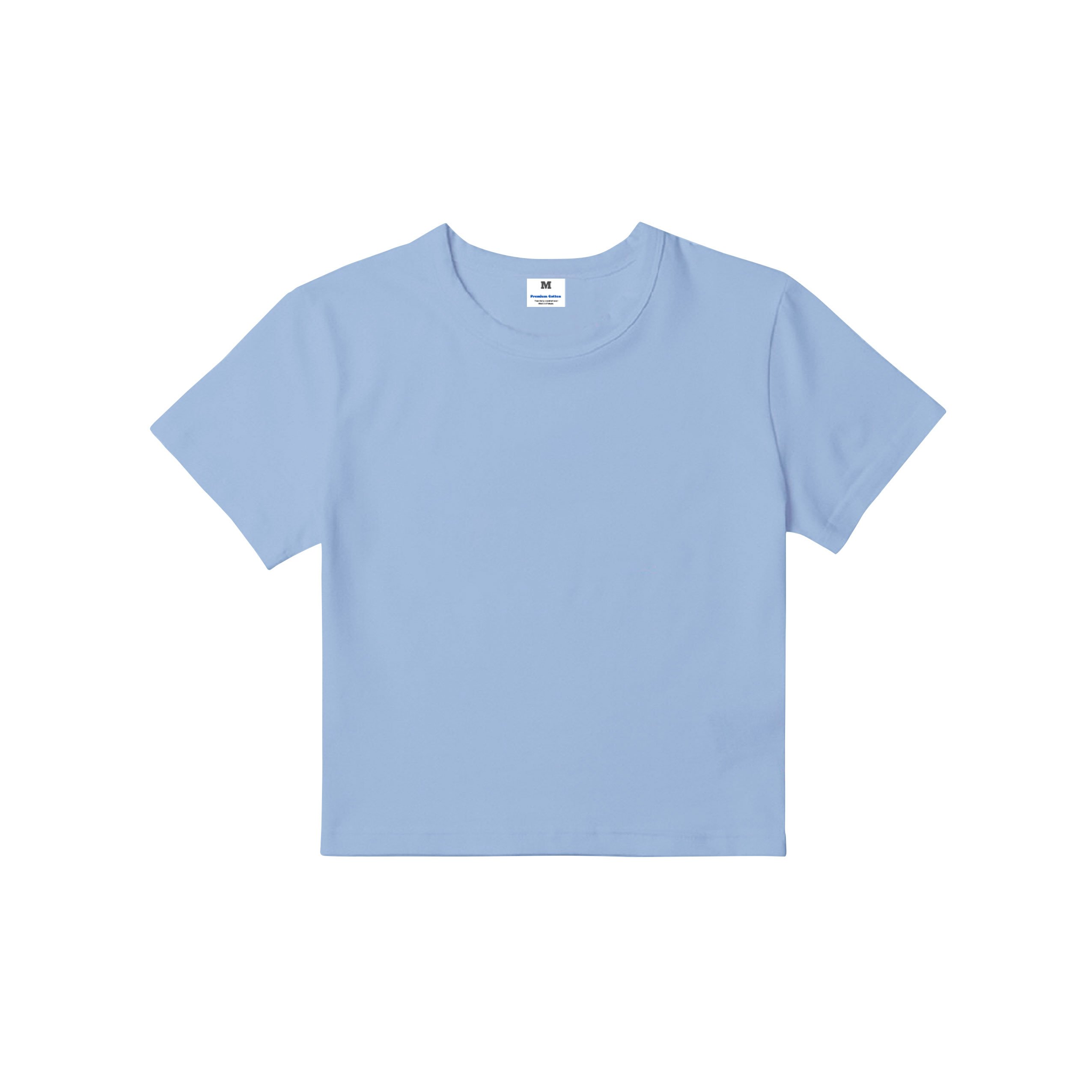Áo croptop trơn nữ CRT01 PTG vải cotton cổ tròn in basic_thumbnail_13