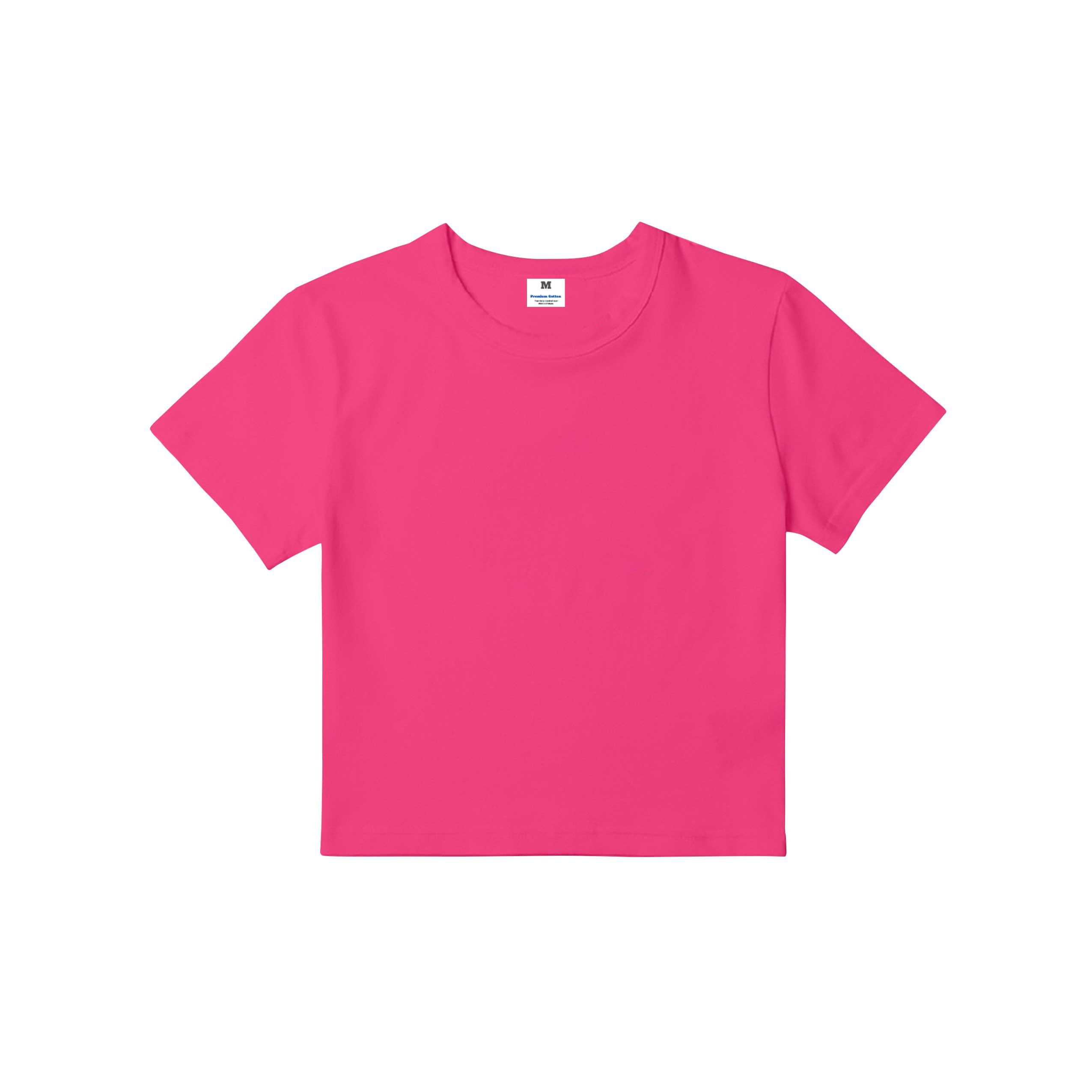 Áo croptop trơn nữ CRT01 PTG vải cotton cổ tròn in basic_thumbnail_15