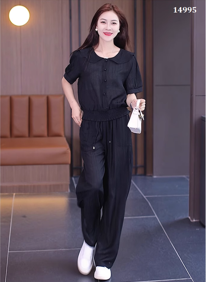 14995-Set bộ áo cổ bèo kèm quần suông lụa đũi ( lụa đũi)_thumbnail_0