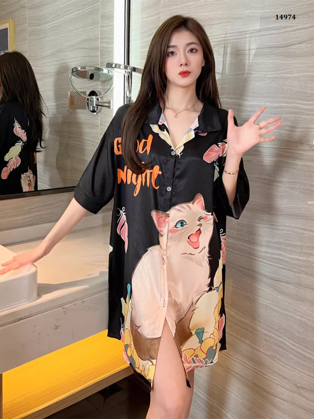 14974-Đầm latin  hoạ tiết Cô Mèo sang chảnh ( lụa latin)_thumbnail_0