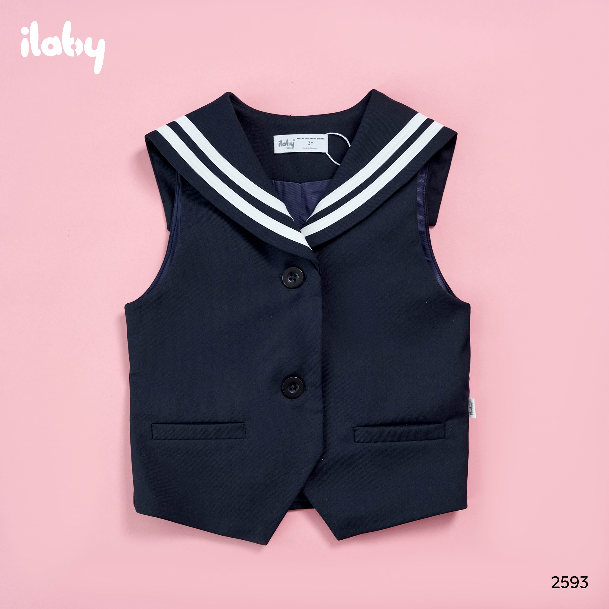 Áo gile cổ thủy thủ