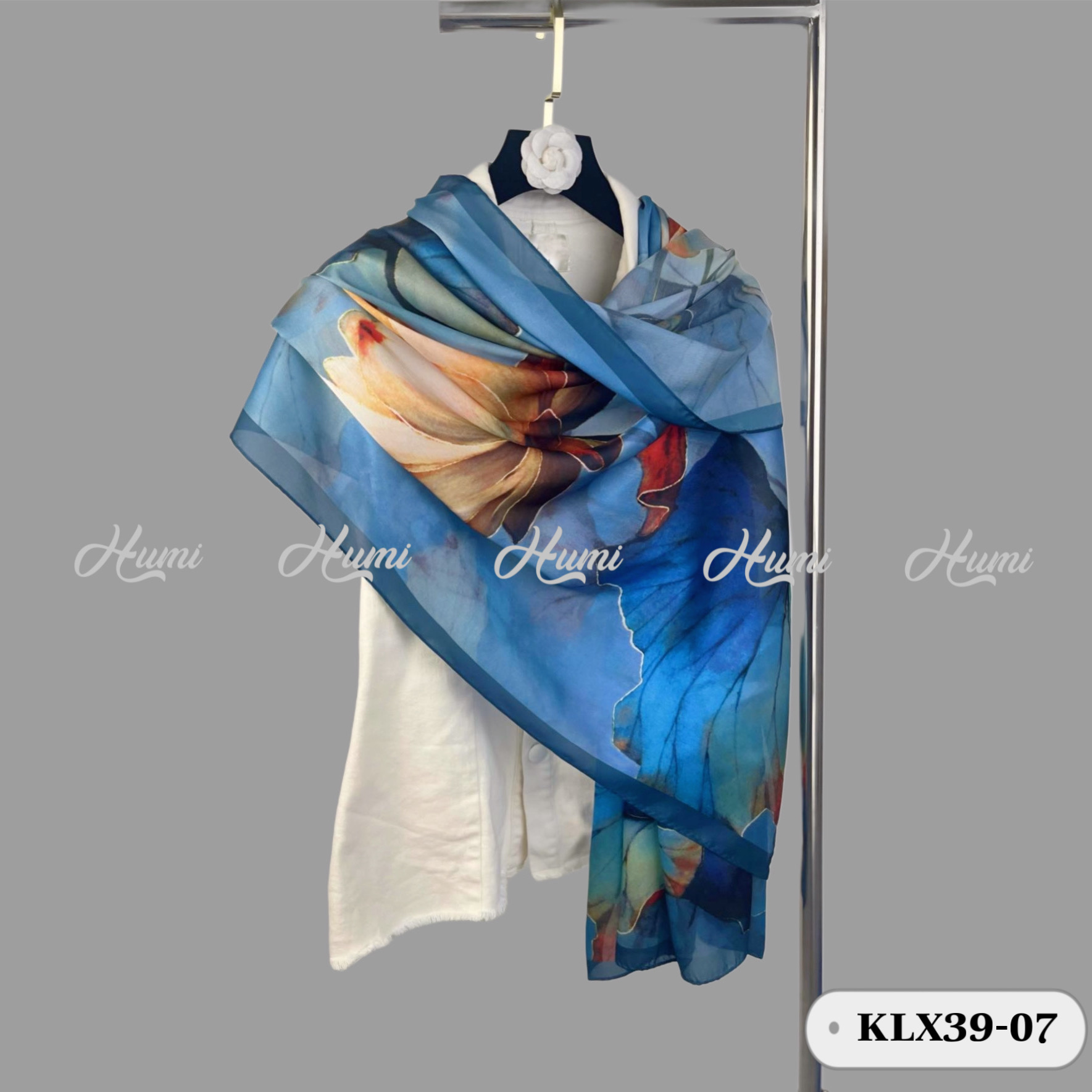 KHĂN LỤA TƠ TẰM 3D (KLX39-07)