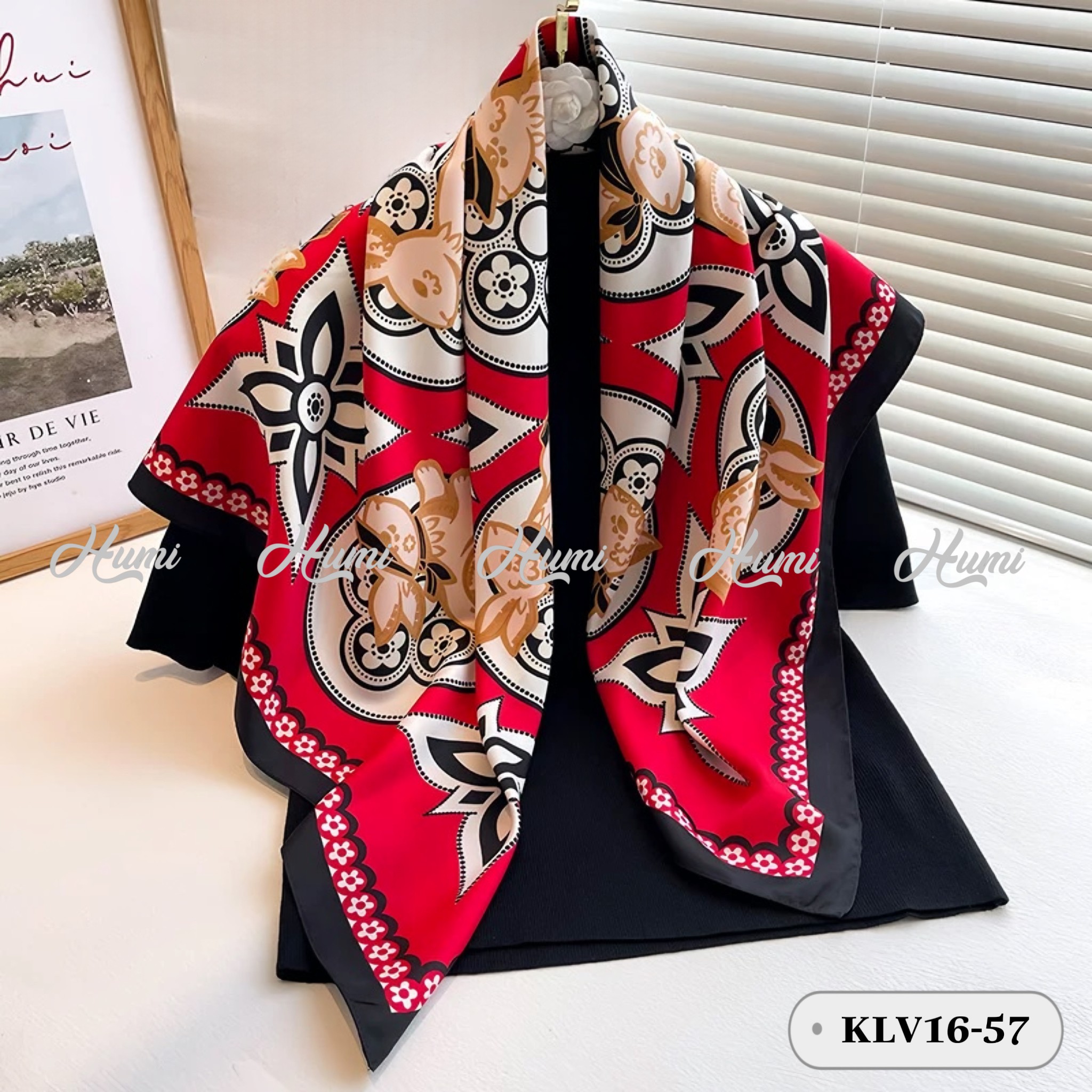 KHĂN LỤA VUÔNG 90x90CM (KLV16-57)