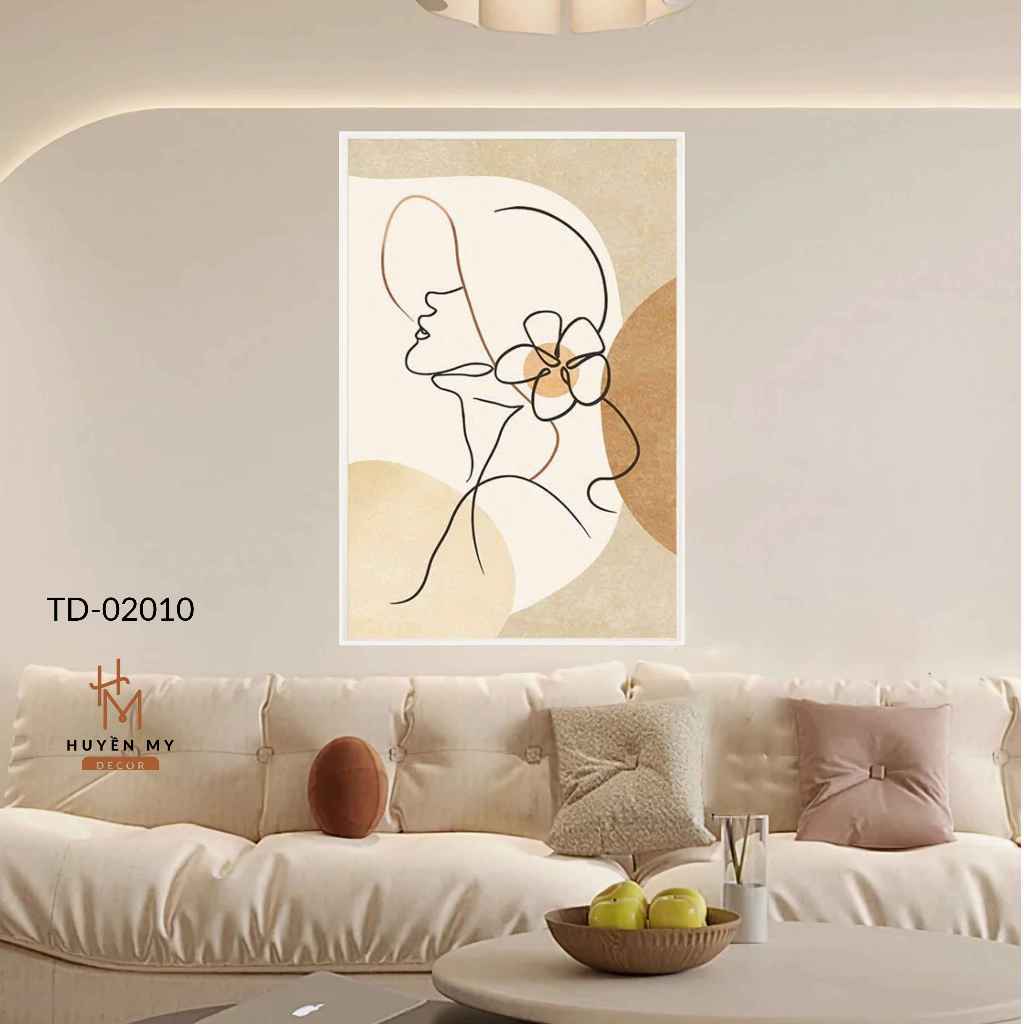 Tranh Đơn Canvas Cô Gái Nghệ Thuật, Cô Gái Hiện Đại, Trang Trí Phòng Khách, Phòng Ngủ, Spa, Tiệm Nails- Huyền My Decor