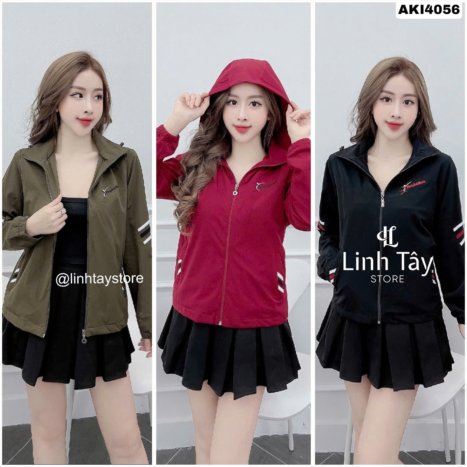 ÁO KHOÁC GIÓ TAY VẠCH KẺ