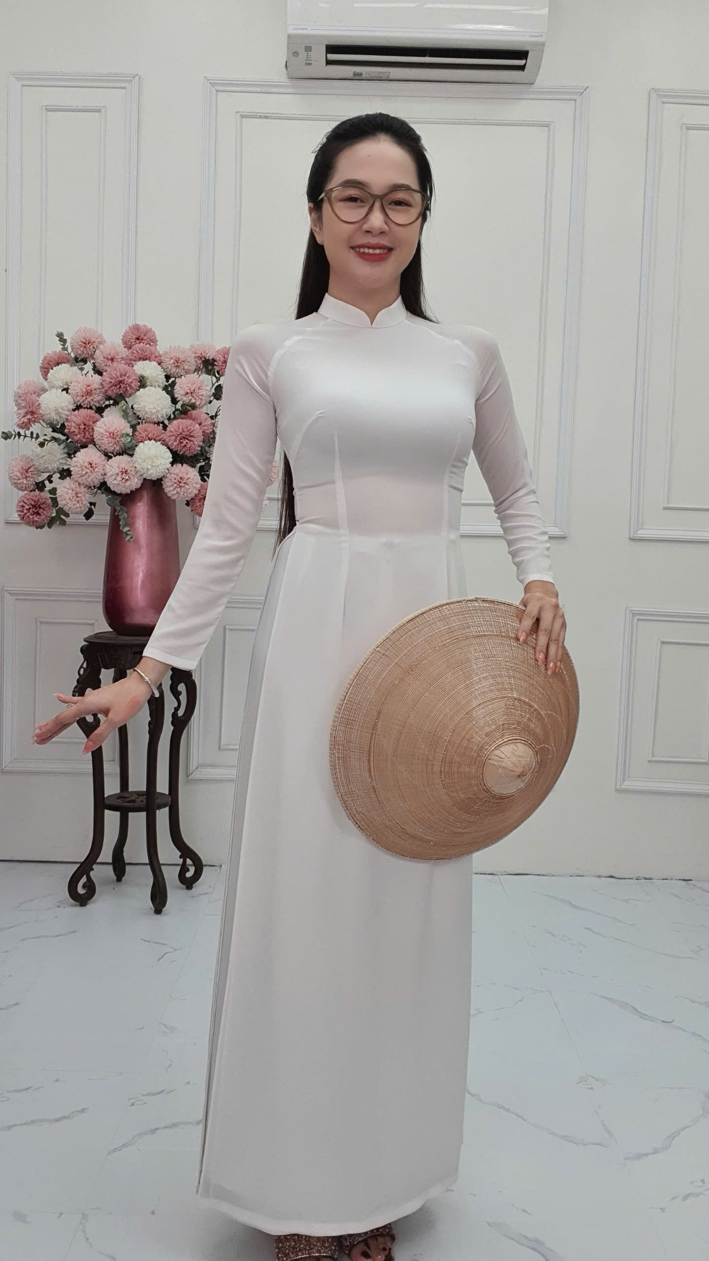 A818 bộ áo dài chiffon bốn tà trắng + quần_thumbnail_4
