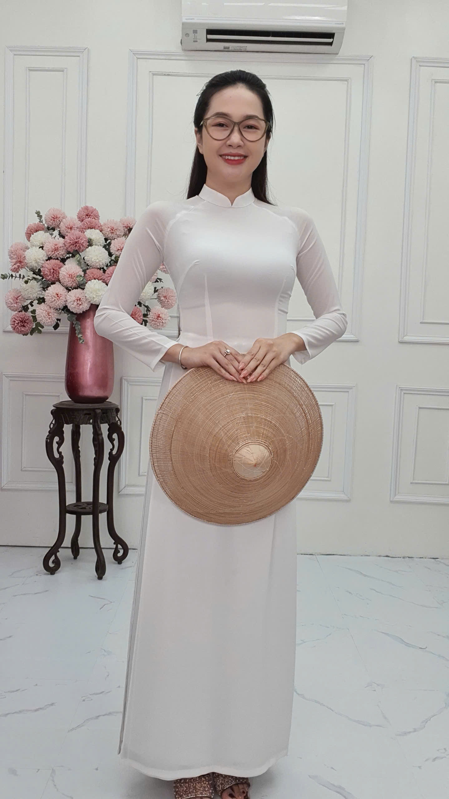 A818 bộ áo dài chiffon bốn tà trắng + quần_thumbnail_3