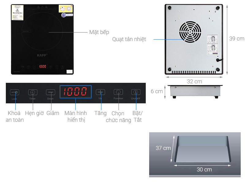 Bếp từ đơn lắp âm KAFF KF-330I - Ảnh 10