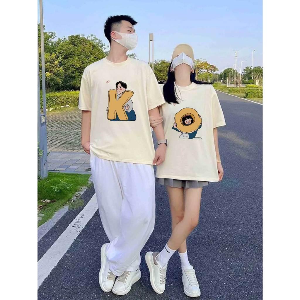 Áo thun couple cặp đôi local brand form rộng ATD763 Miucho cotton cổ tròn  in artwork | Thế giới áo thun Miucho