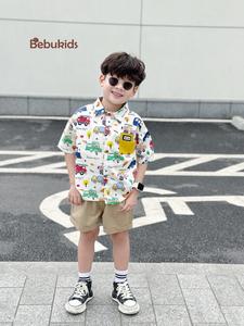 Bộ cộc quần đùi bé trai có cổ