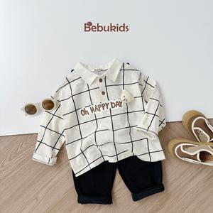 Bộ dài quần dài bé trai có cổ