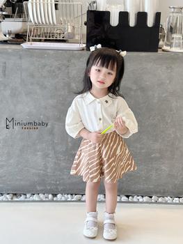 SB2099- bộc cộc quần váy bé gáu in sao cổ,, thỏ ngư