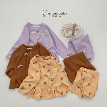 SB2207- bộ gân dài tay peplum quần suông