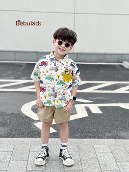 Bộ cộc quần đùi bé trai có cổ