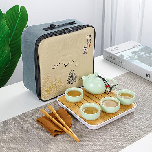Product image - ẤM 4 Chén Men Ngọc Có Khay