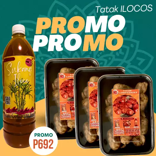 Product image - 3 dozens Viganlongganisa + Sukang Iloco