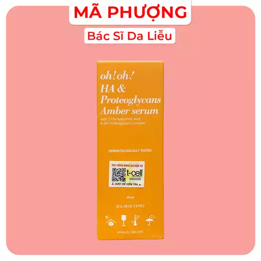Product image - KG Tinh Chất Dưỡng Ẩm Chuyên Sâu, Phục Hồi - oh!oh! HA & Proteoglycans Amber Serum, 30ml/Hộp (SERUM HA OHOH)