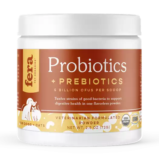 Product image - USDA Organic Probiotics with Prebiotics - Men vi sinh cải thiện tiêu hóa cho Chó & Mèo