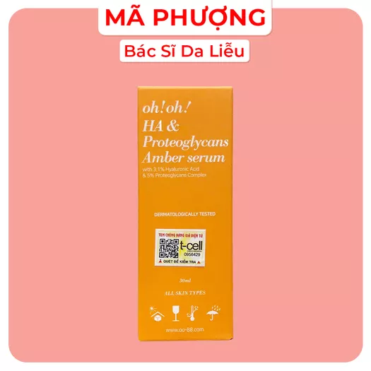 Product image - KG Tinh Chất Dưỡng Ẩm Chuyên Sâu, Phục Hồi - oh!oh! HA & Proteoglycans Amber Serum, 30ml/Hộp (SERUM HA OHOH)