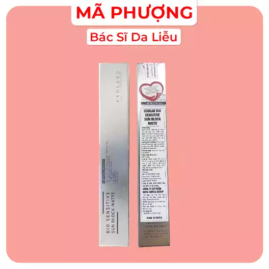 Product image - Kem chống nắng cho da dầu mụn USOLAB BIO SENSITIVE SUN BLOCK MATTE 50ML (KCN USOLAB VẬT LÝ)
