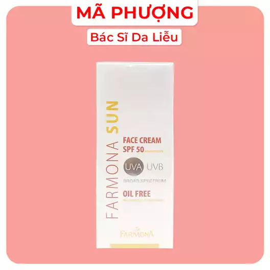Product image - Farmona Sun Face Cream SPF50 Oil Free 50ml - Kem chống nắng SPF50 không chứa dầu cho da mặt (KCN FARMONA)