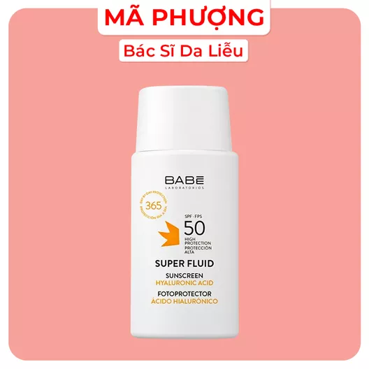 Product image - KG Kem Chống Nắng Kết Hợp Dưỡng Ẩm Và Chống Lão Hóa (Laboratorios Babé – Super Fluid Fotoprotector Spf50 / Super Fluid Sunscreen Spf50) (KCN BABE VANG)