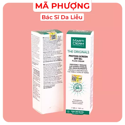 Product image - KG MartiDerm The Originals Proteos Screen SPF50+ Fluid Cream 40ML ( KCN MARTIDERM KHÔNG MÀU)