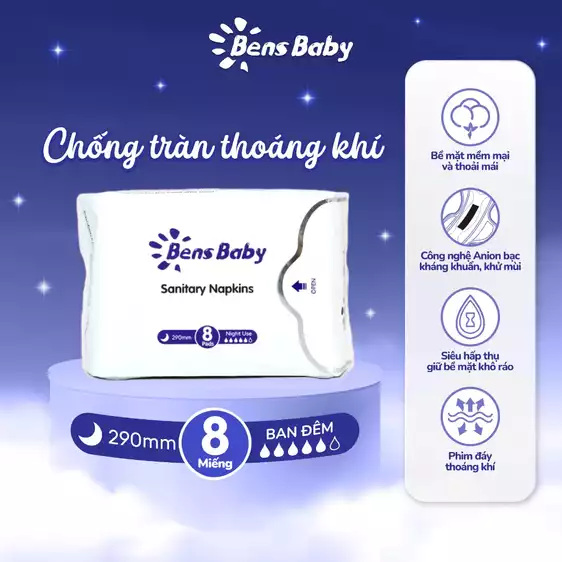 Product image - COMBO 6 GÓI BVS BAN ĐÊM - BENS BABY