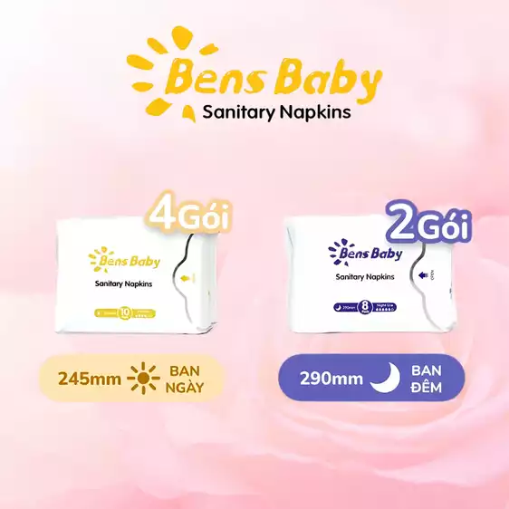 Product image - COMBO 6 GÓI BVS BENS BABY - 4 GÓI BAN NGÀY + 2 GÓI BAN ĐÊM