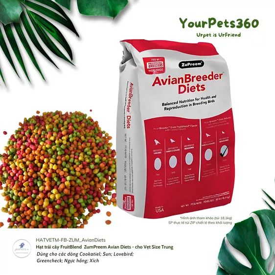 Product image - Hạt trái cây FruitBlend ZumPreem Avian Diets*