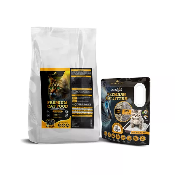 Product image - Bundle Promo - Premium Cat Food (9kg)+ Cat Litter (2.3kg)