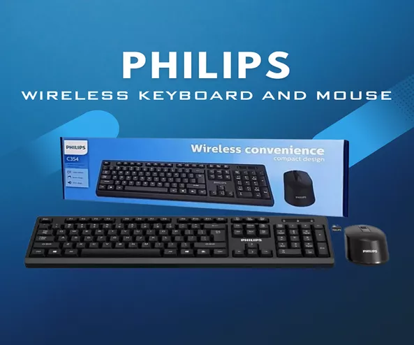 Product image - PHILIPS WIRELESS MOUSE & KEYBOARD