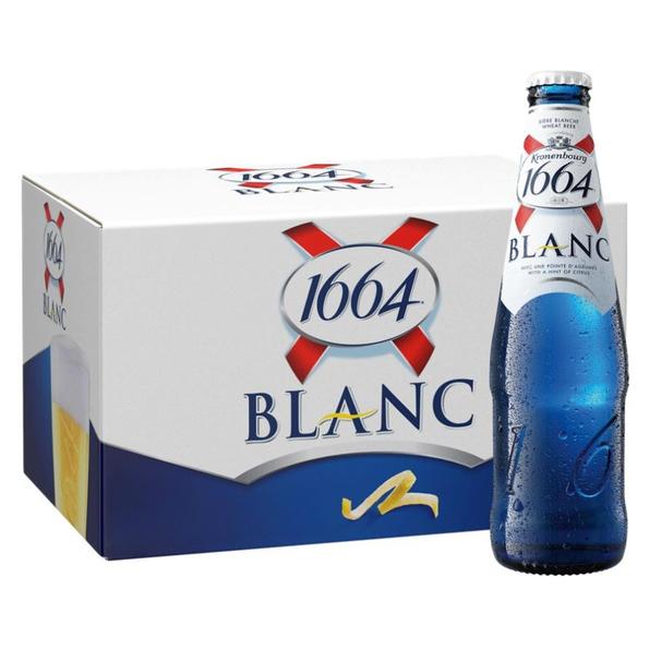 Product image - Bia Kronenbourg 1664 Blanc 5% – Chai 330ml – Thùng 24 Chai