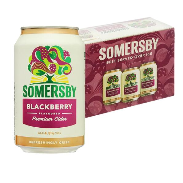 Product image - Nước trái cây lên men Somersby Blackberry 4.5% -  Lon 330ml - Thùng 12 Lon