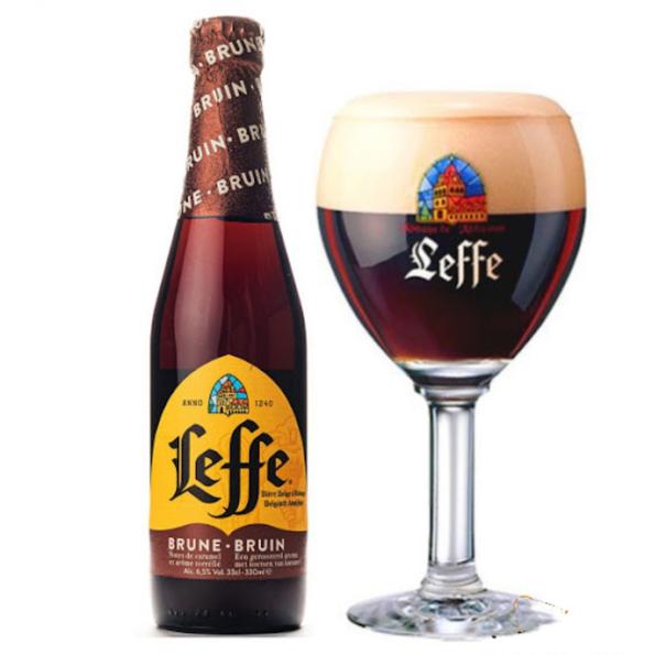 Product image - Bia Leffe nâu Brune 6,5% Bỉ - Chai 330ml - Thùng 24 Chai